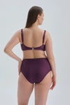 Bordo Maksimum Toparlayıcı Yüksek Bel Bikini Alt