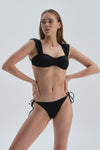 Siyah Spagetti Bikini Alt