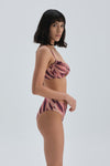Bordo - Ten Yüksek Bel - Bikini Alt