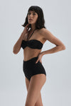 Siyah Toparlayıcı Yüksek Bel Bikini Alt