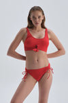 Kırmızı Normal Bel Bağlamalı Bikini Altı