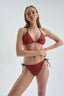 Kırmızı Siyah Spagetti Bikini Alt