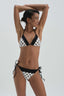 Siyah Beyaz Spagetti Bikini Alt