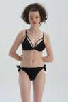 Siyah Bağcıklı Bikini Alt
