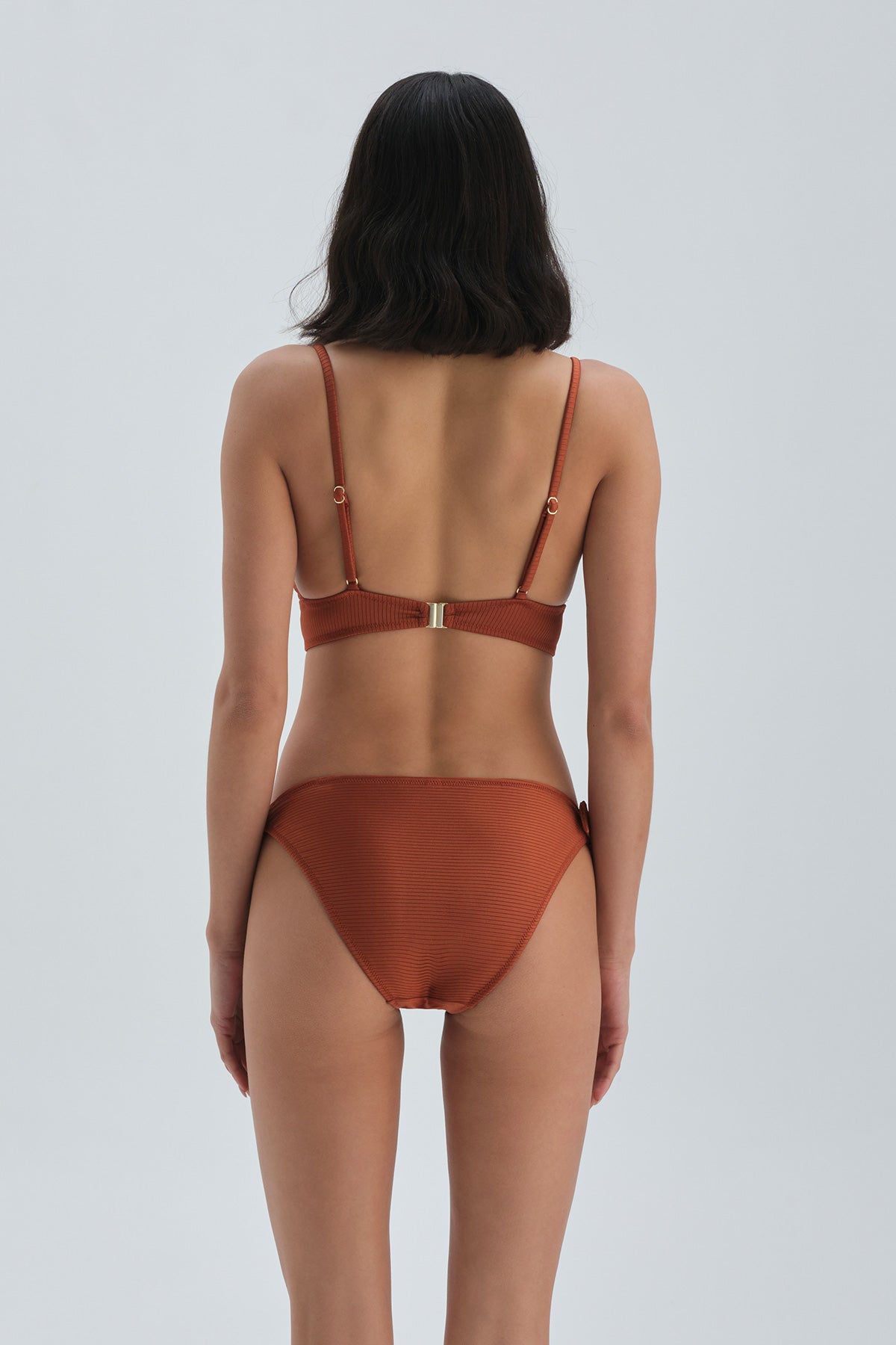 Kiremit Kalın Bağcıklı Bikini Alt