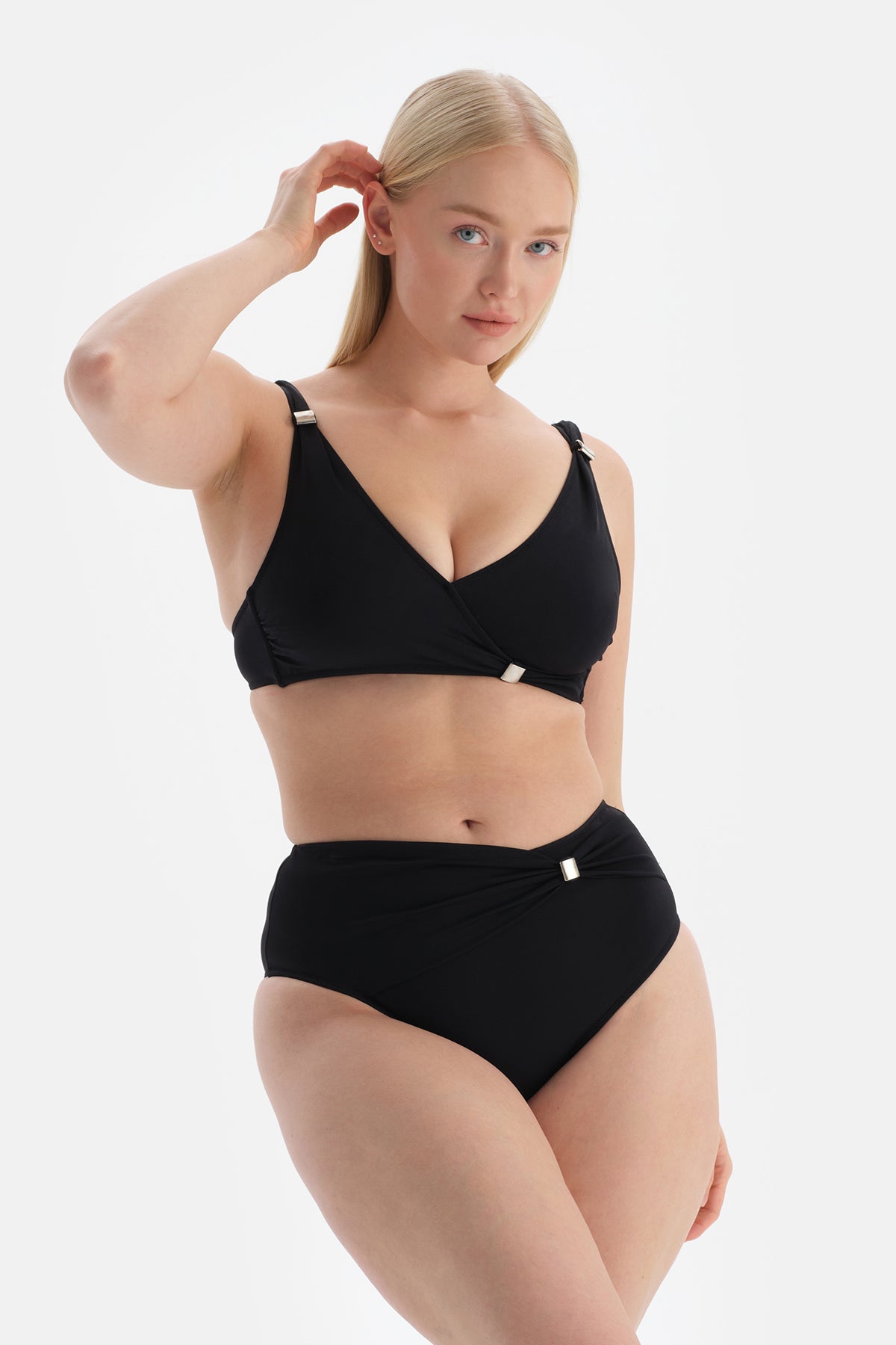 Siyah Toparlayıcı Yüksek Bel Bikini Altı