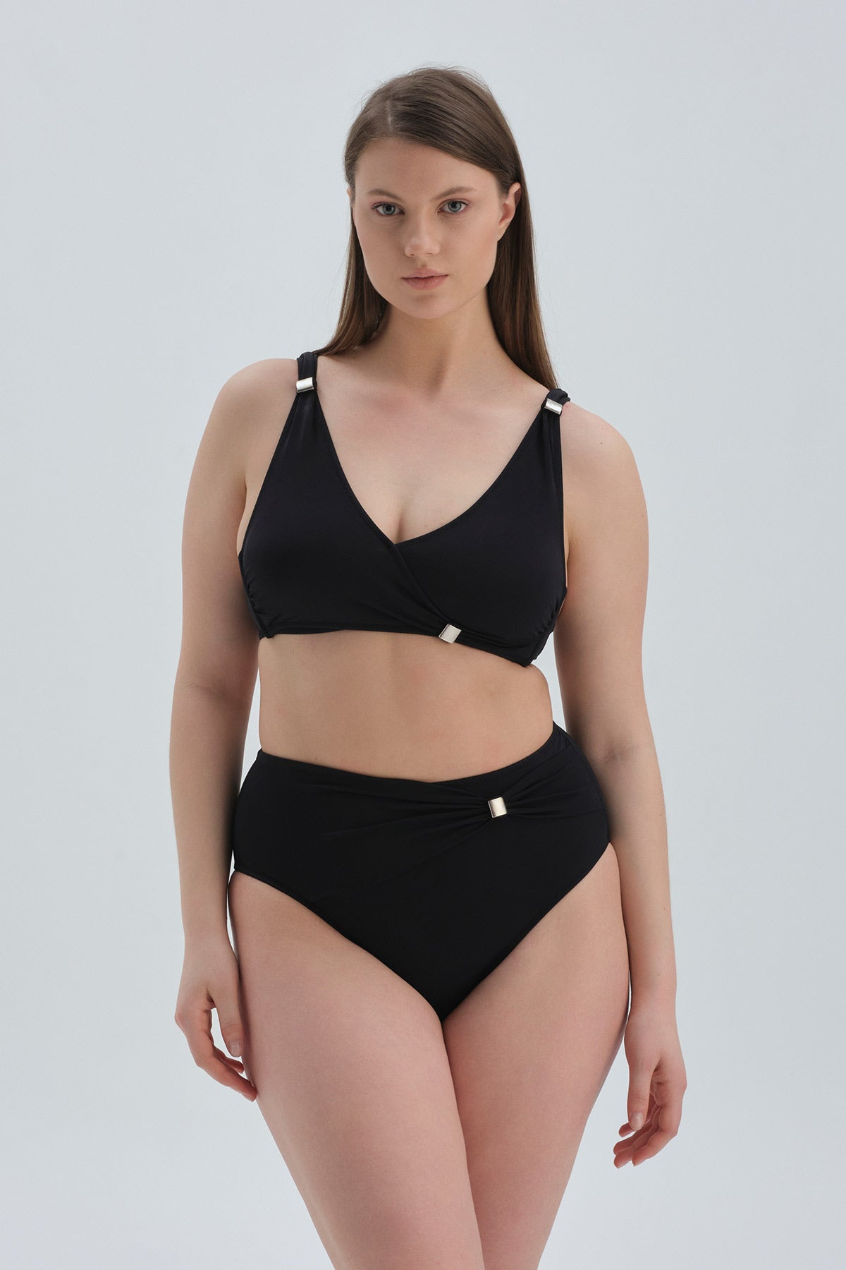 Siyah Toparlayıcı Yüksek Bel Bikini Altı