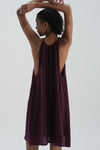 Bordo Elbise Pareo