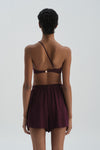 Bordo Şort Pareo
