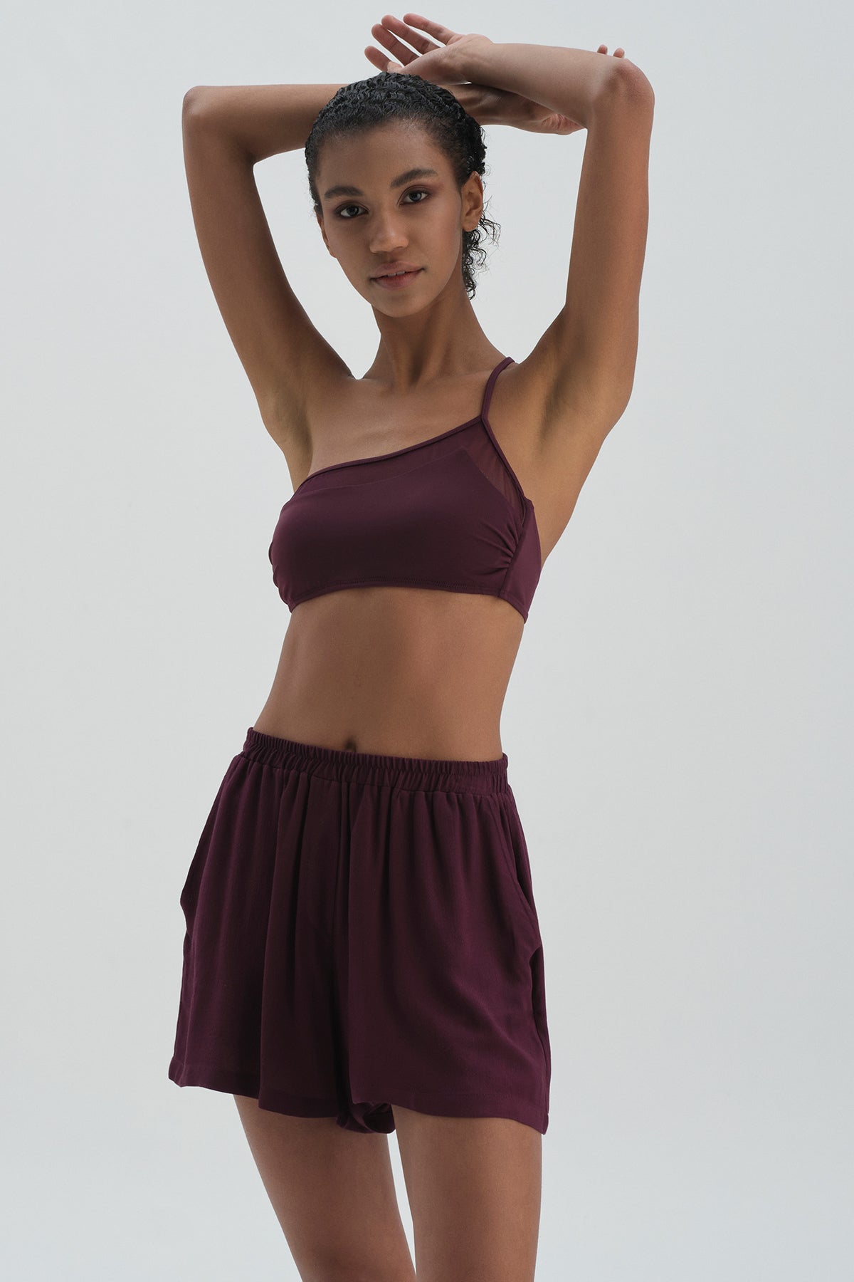 Bordo Şort Pareo