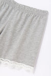 Gri Melanj Askılı Pamuk Şortlu Pijama Takımı