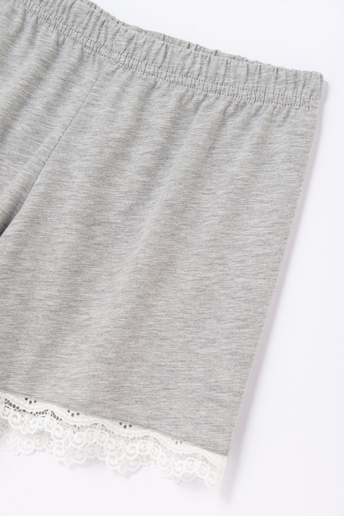 Gri Melanj Askılı Pamuk Şortlu Pijama Takımı