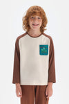 Soft Pembe Erkek Çocuk Soft Uzun Reglan Kol Pamuklu Sweatshirt