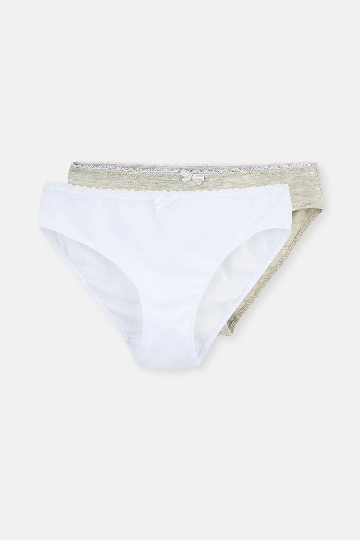 Beyaz -Gri 2 Li Slip