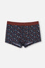 Lacivert Desenli Boxer