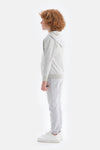 Gri Unisex Kapüşonlu Fermuarlı Sweatshirt
