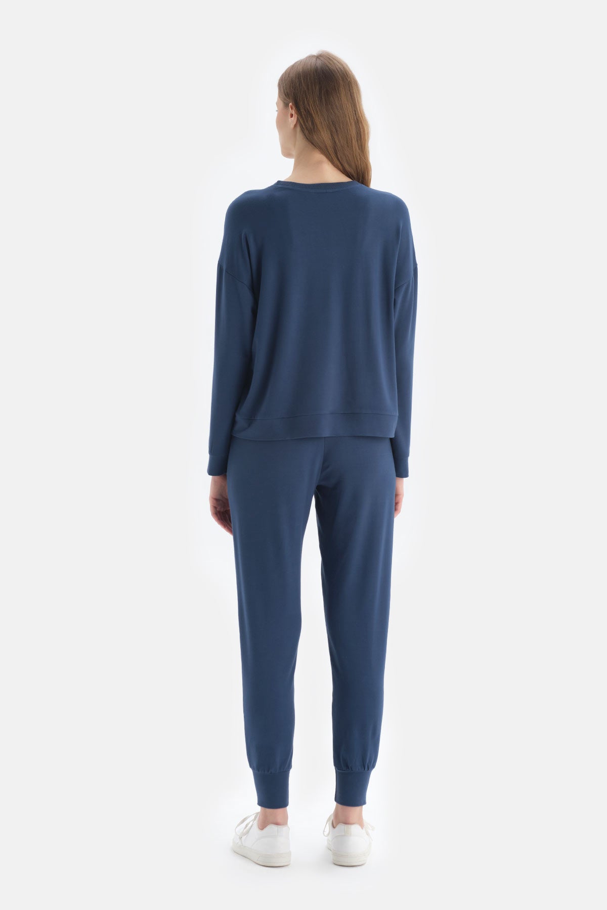 Lacivert Jogger Paça Cepli Eşofman Alt