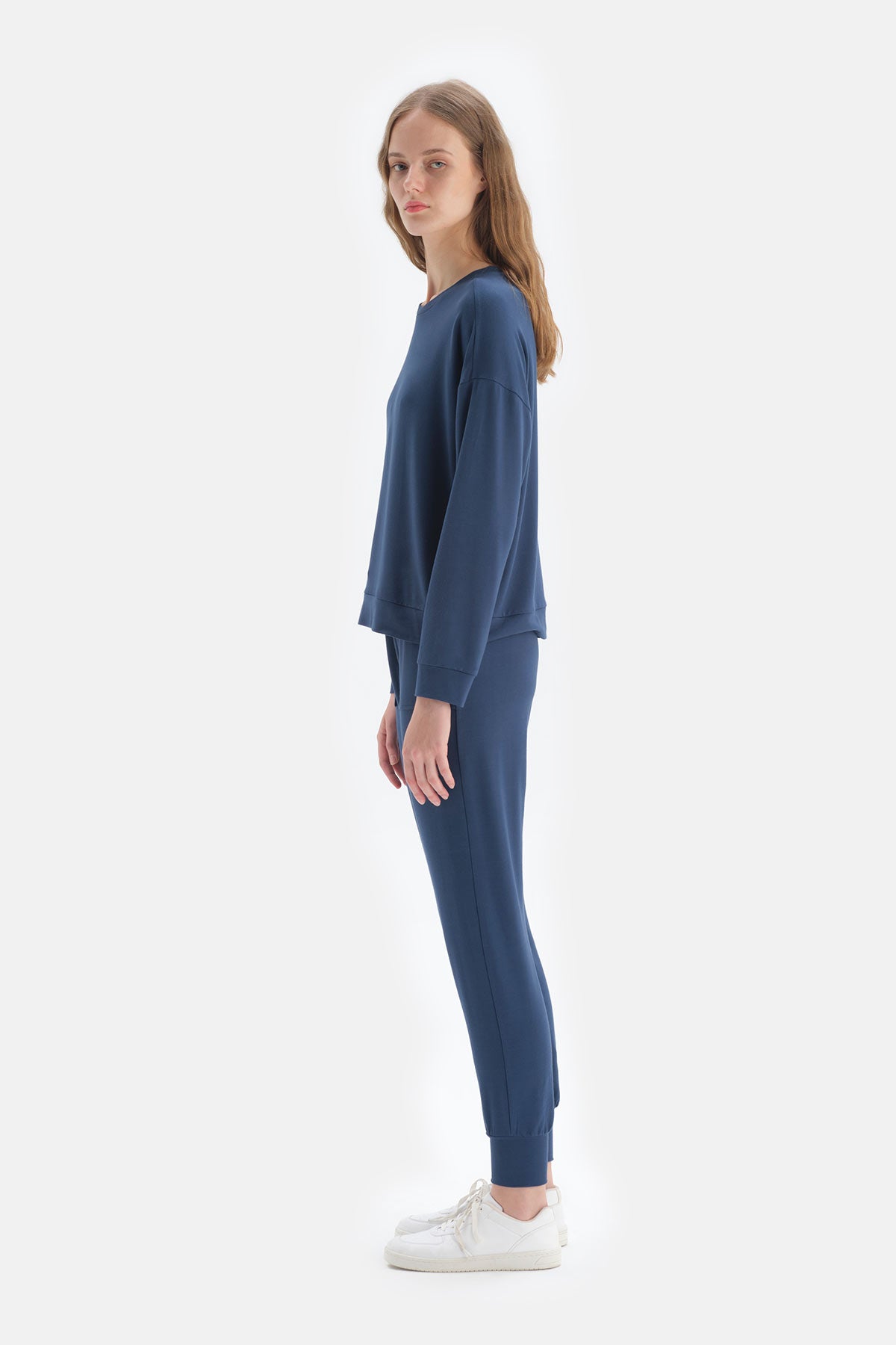Lacivert Jogger Paça Cepli Eşofman Alt
