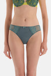 Yeşil Dantel Detaylı Mikro Slip