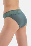 Yeşil Dantel Detaylı Mikro Slip