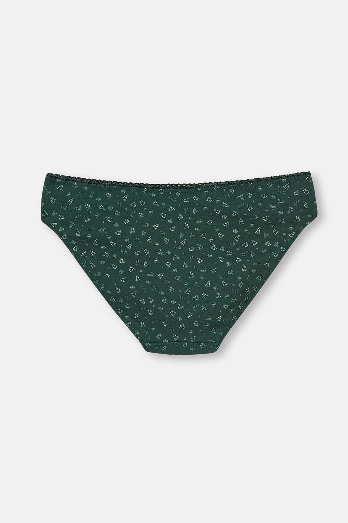 Kırmızı 3'Lü Paket Desenli Pamuklu Slip