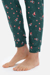 Yeşil Baskılı Pijama Altı