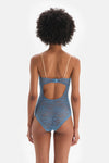 Mavi Balenli Brazillian Form Dantelli Bodysuit
