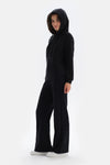 Siyah Kapüşonlu Basic Modal Sweatshirt