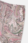 Multicolor Gömlek Yaka Şal Desen Plus Size Pijama Takımı