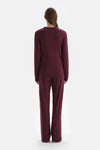Bordo Gömlek Yaka Basic Modal Pijama Takımı