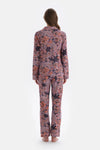 Multicolor Şal Desenli Gömlek Pantolon Pijama Takımı