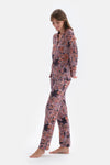 Multicolor Şal Desenli Gömlek Pantolon Pijama Takımı