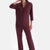Bordo Kadife Şerit Detaylı Gömlek Pantolon Pijama Takımı