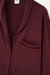 Bordo Kadife Şerit Detaylı Plus Size Pijama Takımı