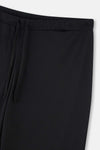 Siyah Kadife Şerit Detaylı Plus Size Pijama Takımı