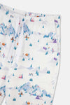 Beyaz Metraj Baskılı Gömlek Pantolon Pijama Takımı