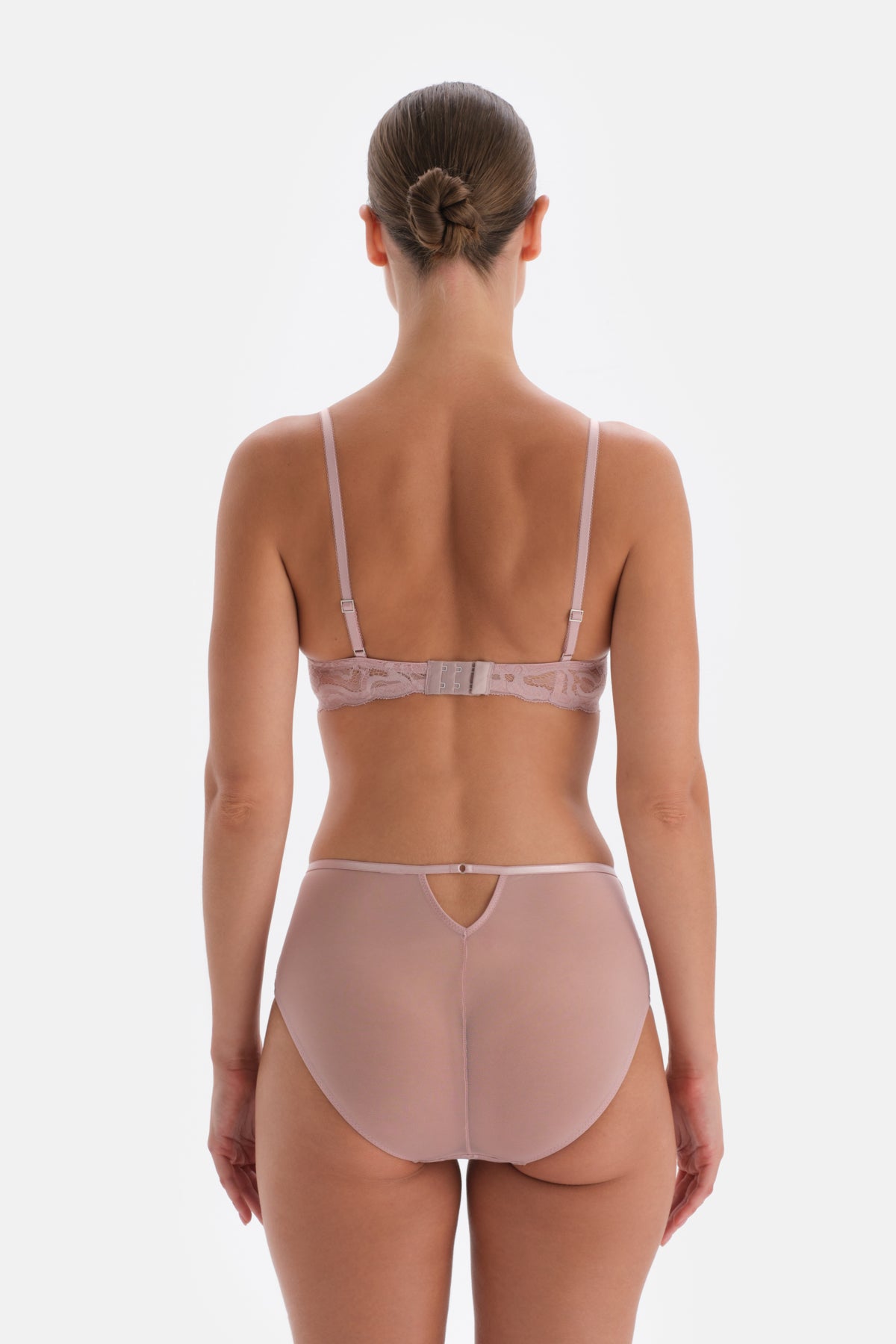 Soft Pembe Soft Dantel Push-Up Sütyen