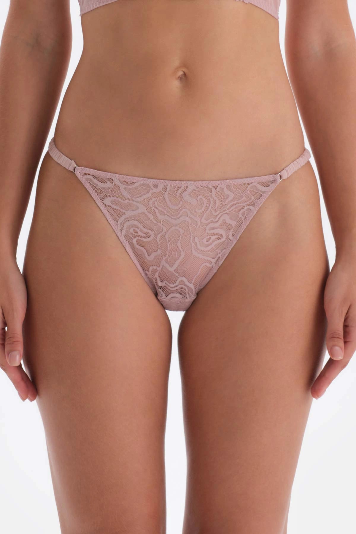 Soft Pembe Soft Kumaş Ve Dantel Detaylı Brazilian Külot