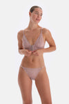 Soft Pembe Soft Kumaş Ve Dantel Detaylı Brazilian Külot