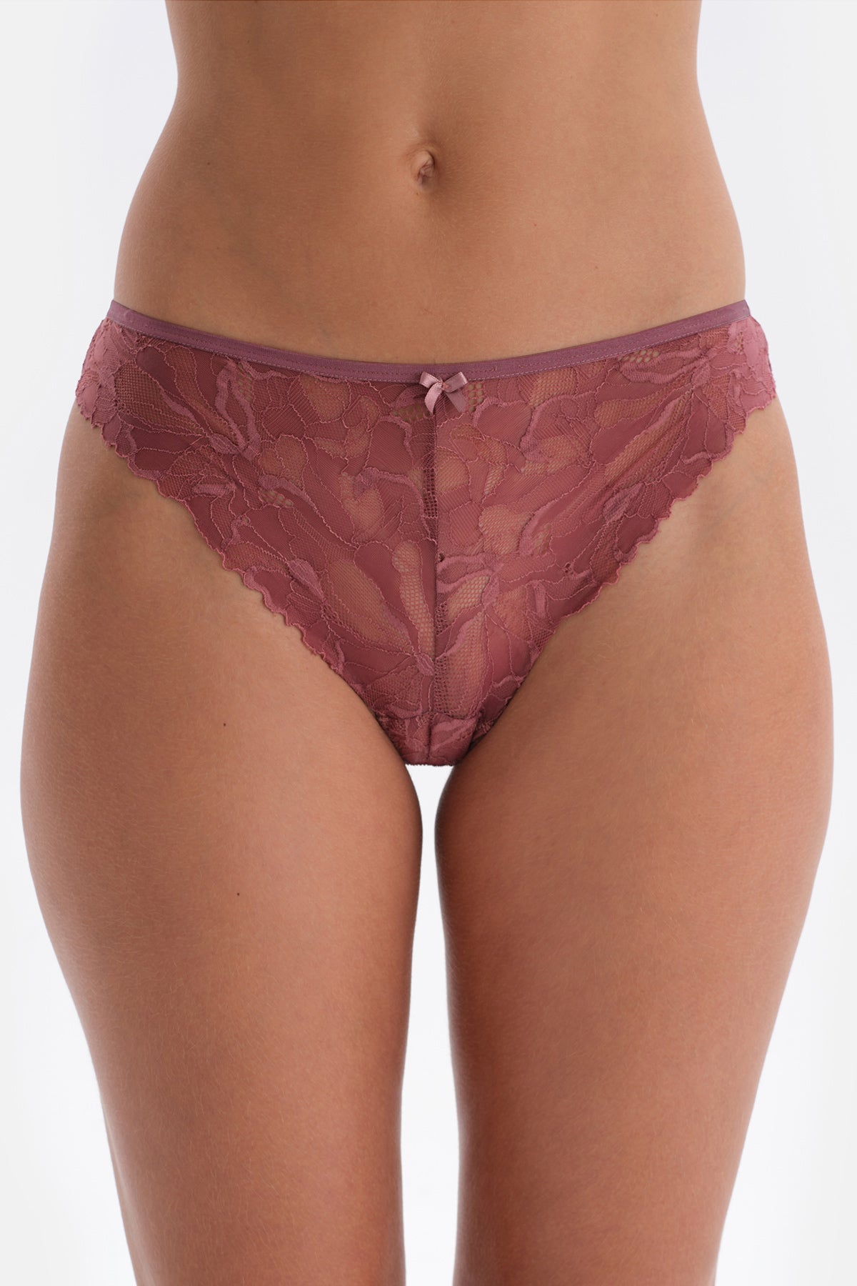 Gül Kurusu Dantelli Brazilian Külot