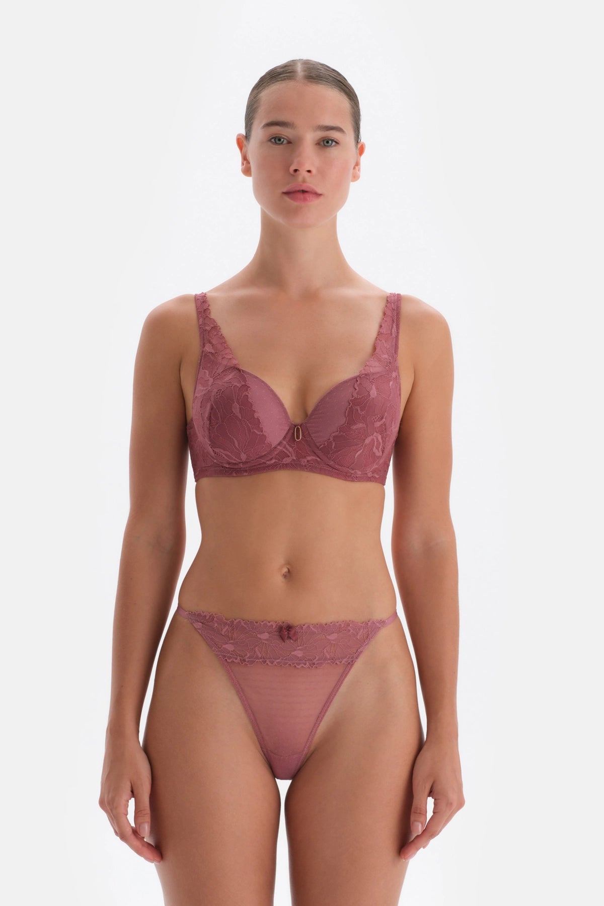 Gül Kurusu Tül Detaylı G-String