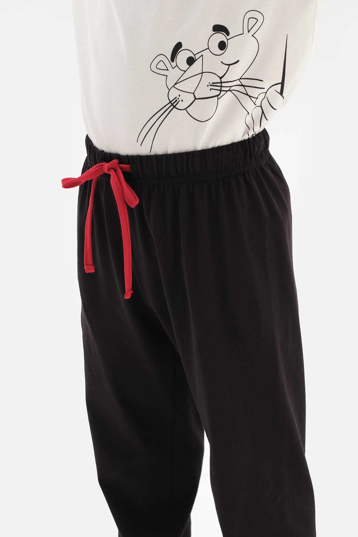 Gri Erkek Çocuk Baskılı Jogger Paça Pijama Takımı