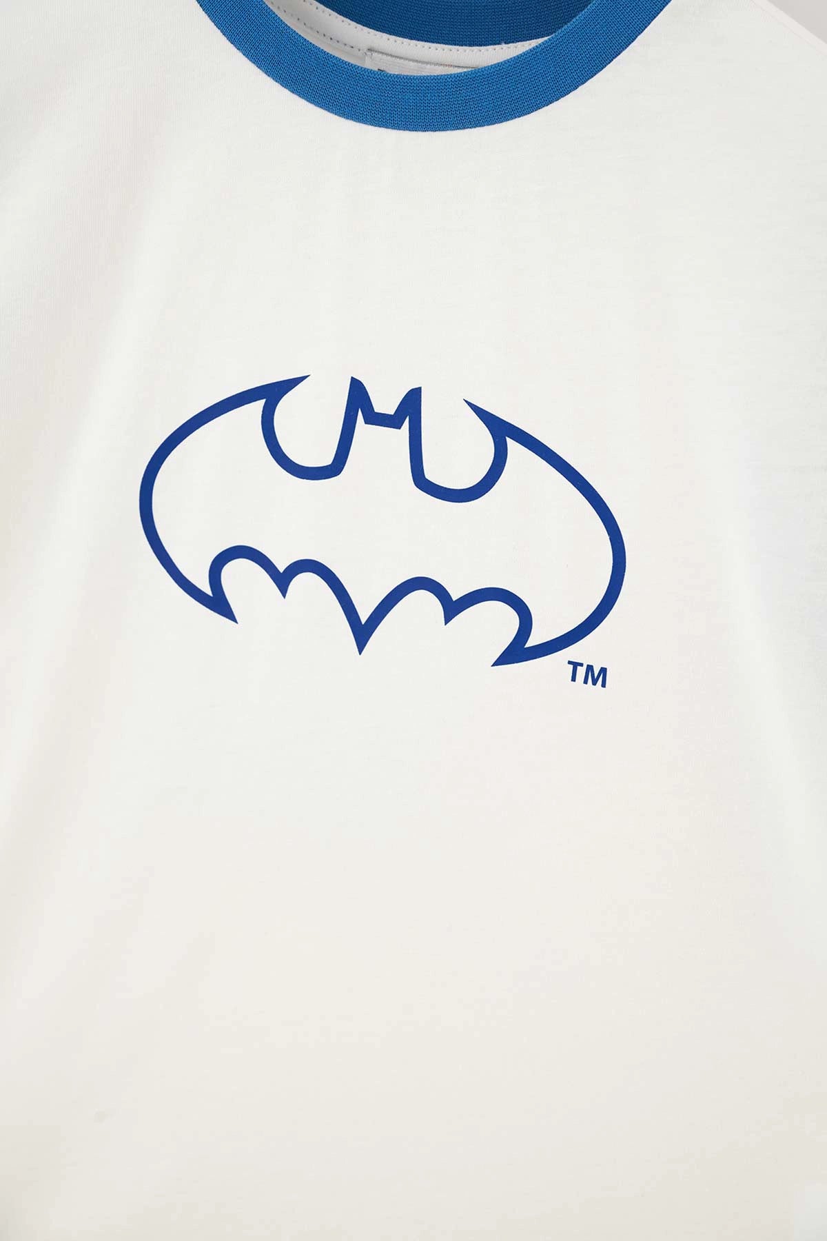 Beyaz Batman Baskılı Kısa Kollu Tişört Şort Pijama Takımı