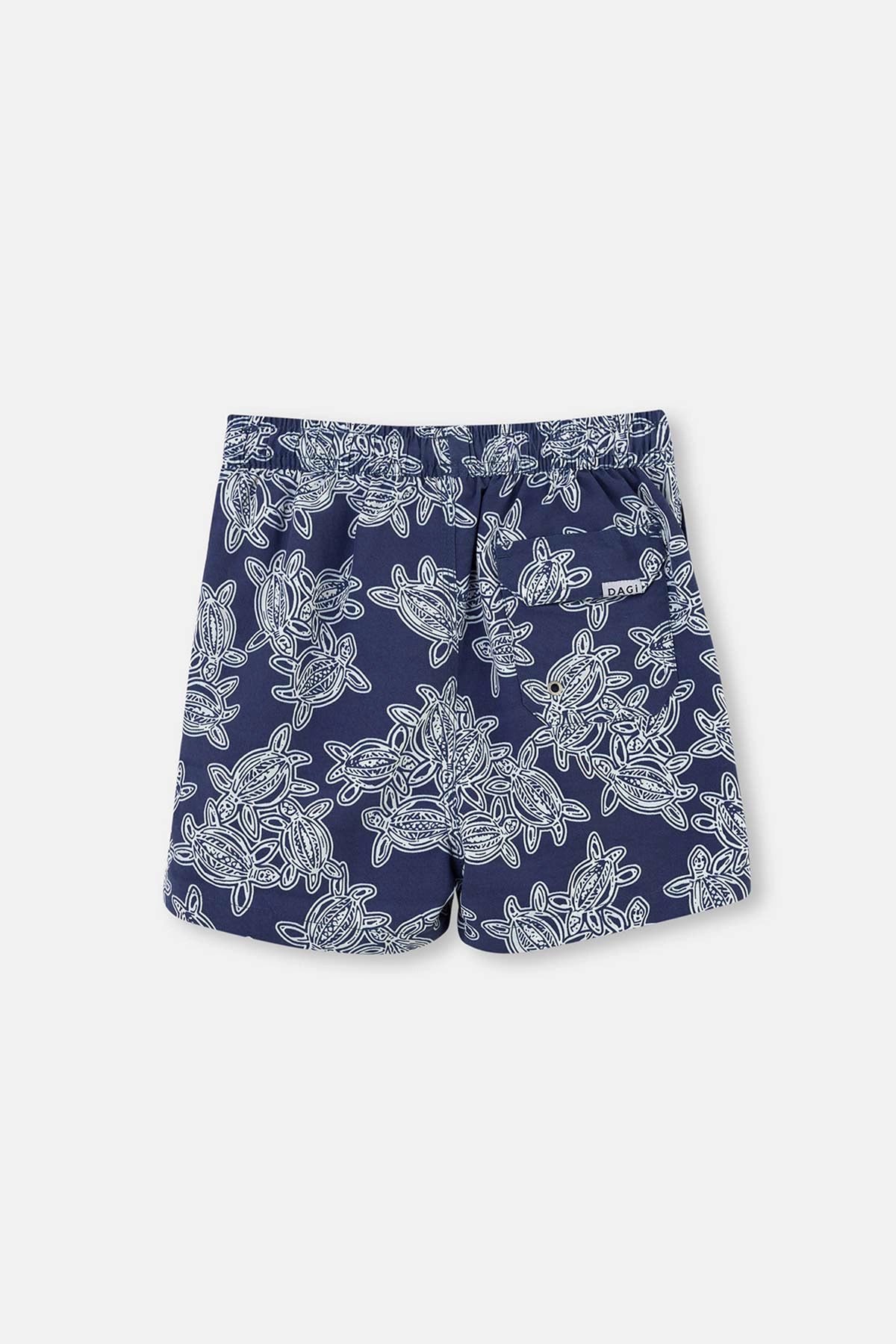 Indigo Caretta Desenli Orta Deniz Şortu