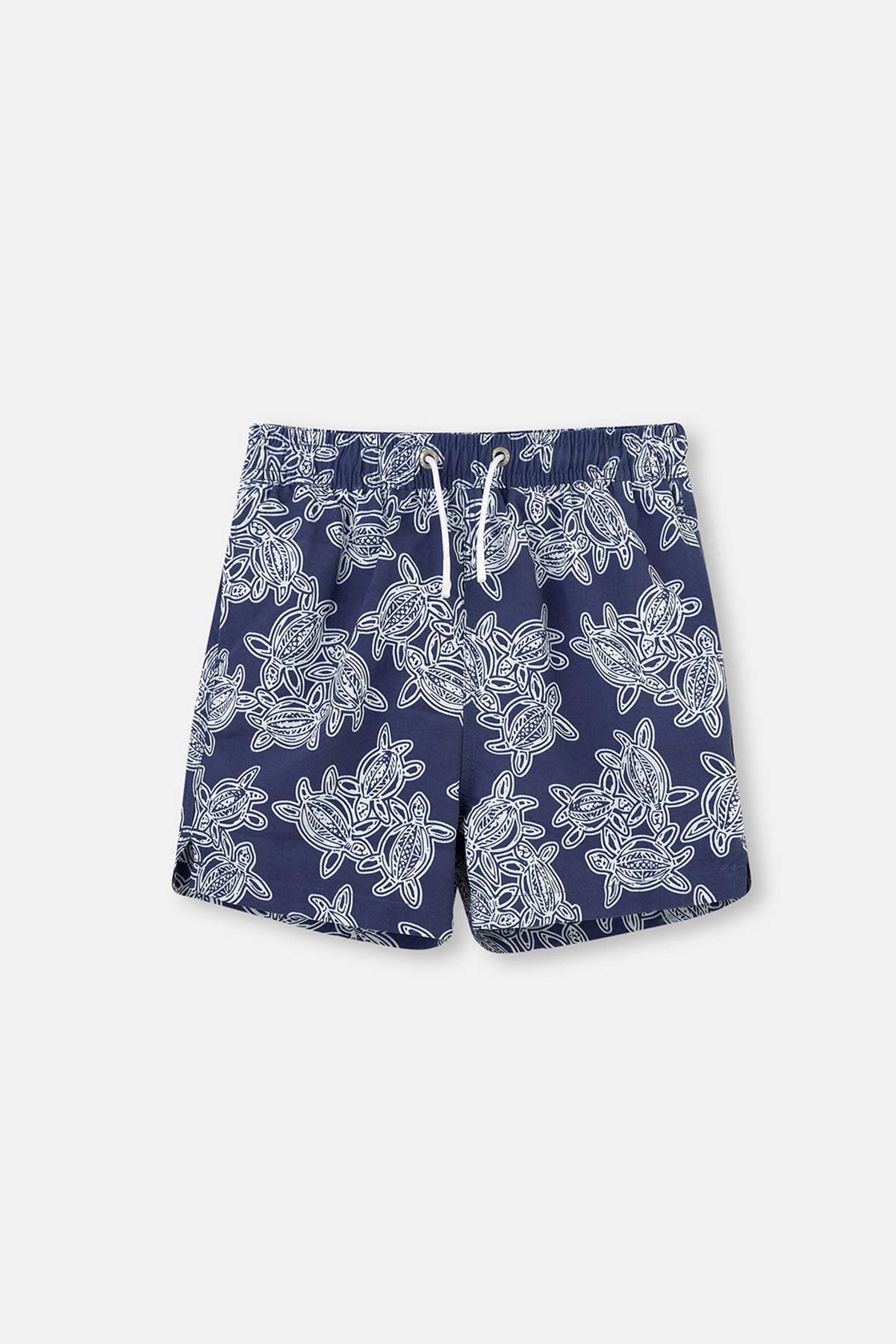 Indigo Caretta Desenli Orta Deniz Şortu