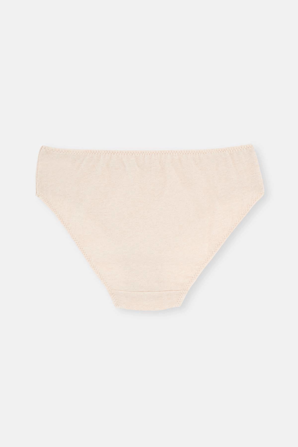Bej Melanj - Kahve Melanj 3'Lü Kız Çocuk Pamuk Slip