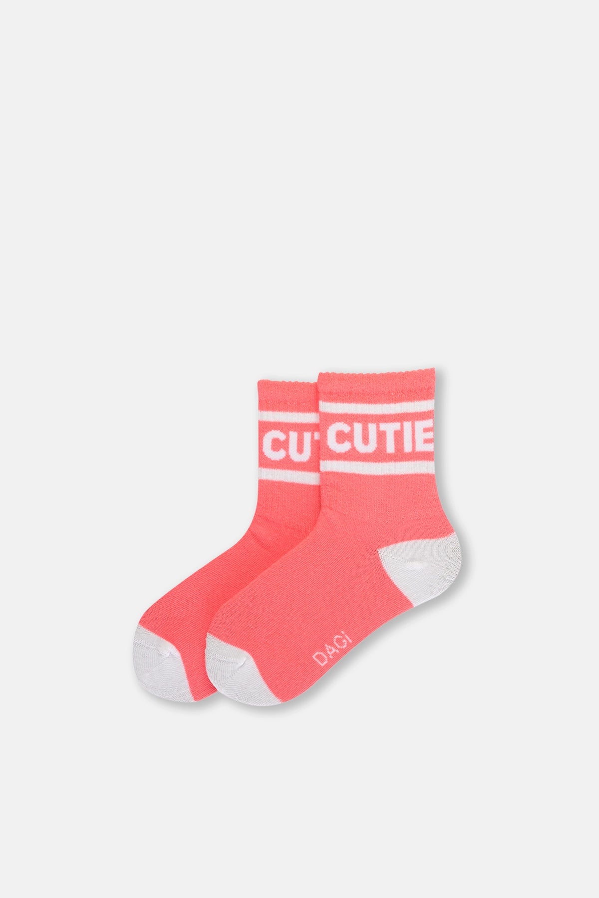 Pembe Kız Çocuk Cutıe Jakarlı Çorap