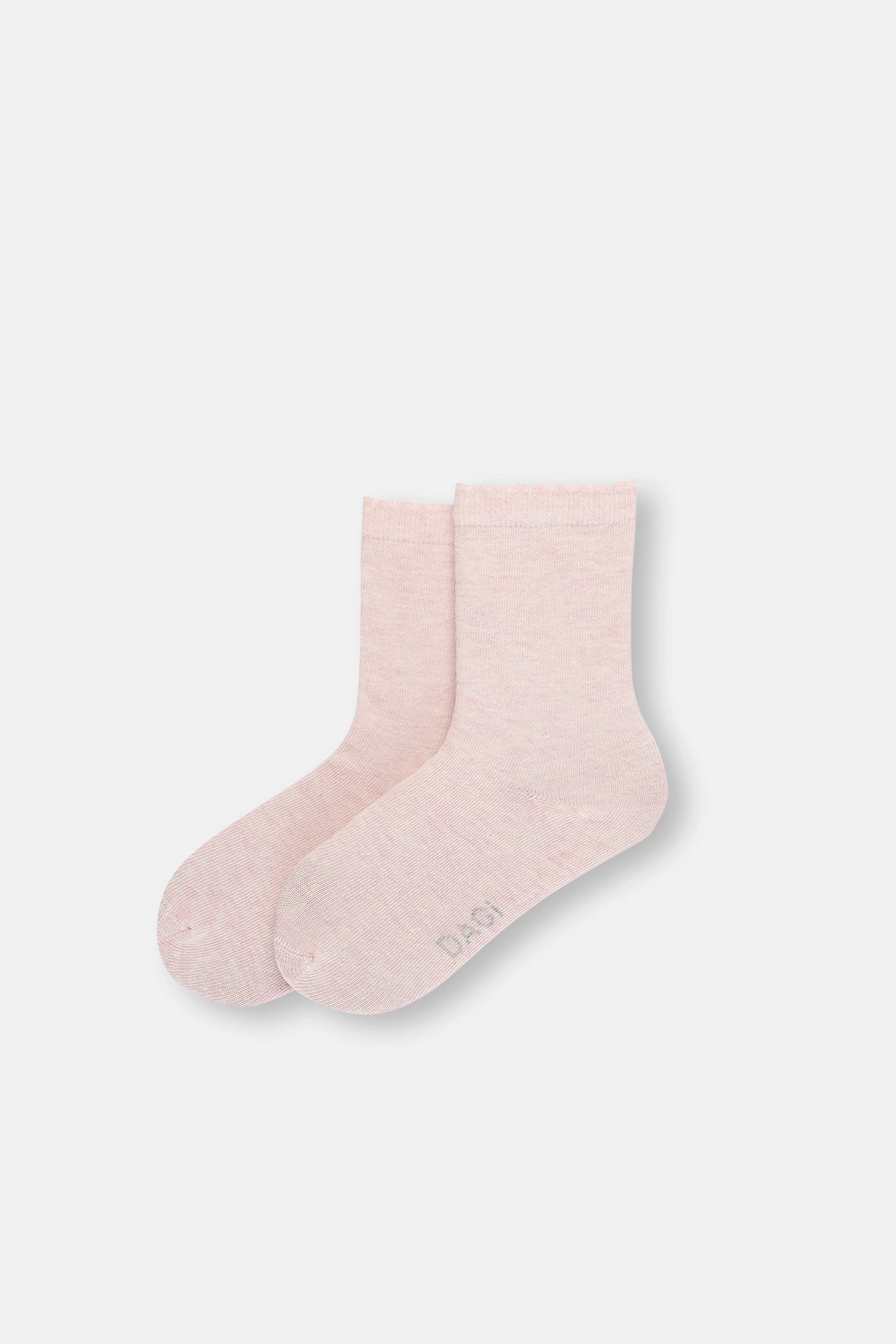Pembe Kız Çocuk Fırfır Lastikli Çorap 2'Li
