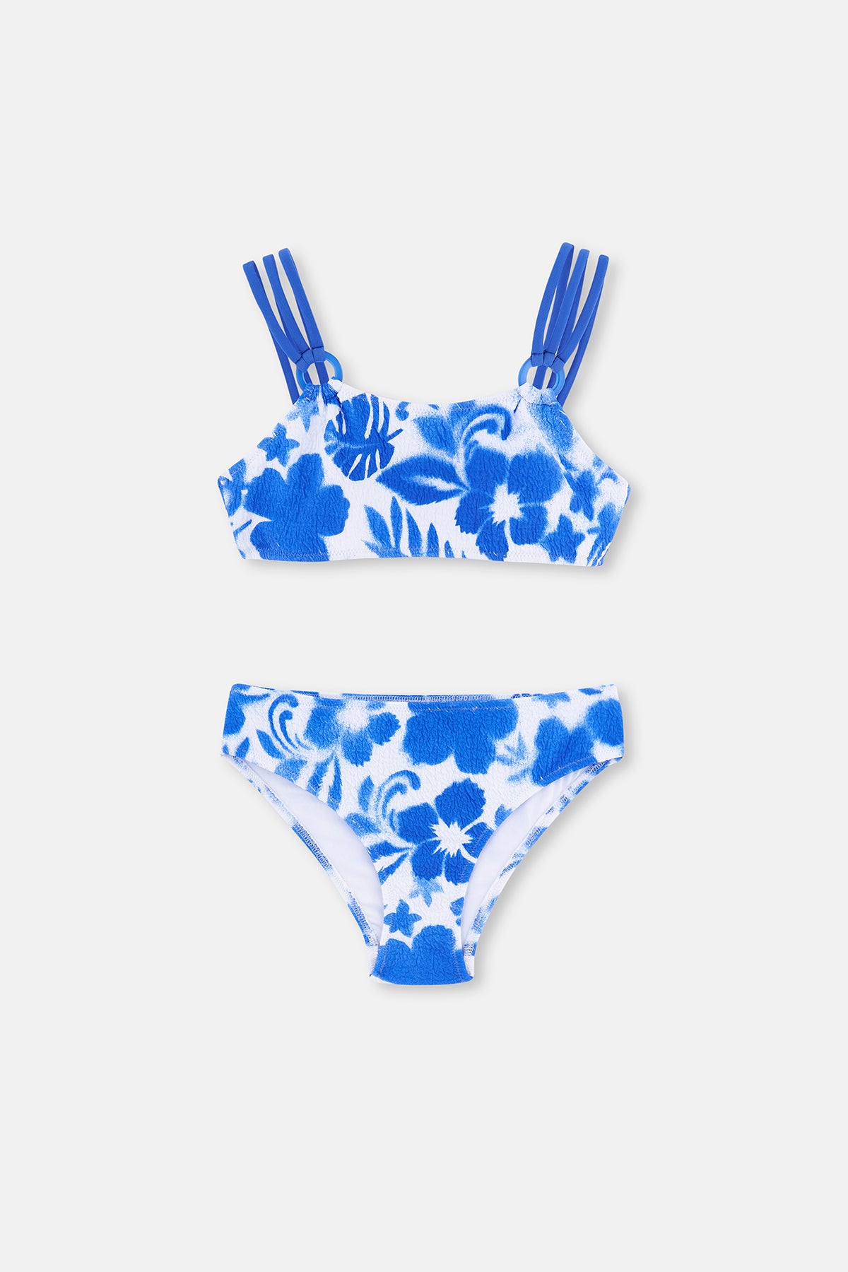 Mavi - Beyaz Bikini Takım