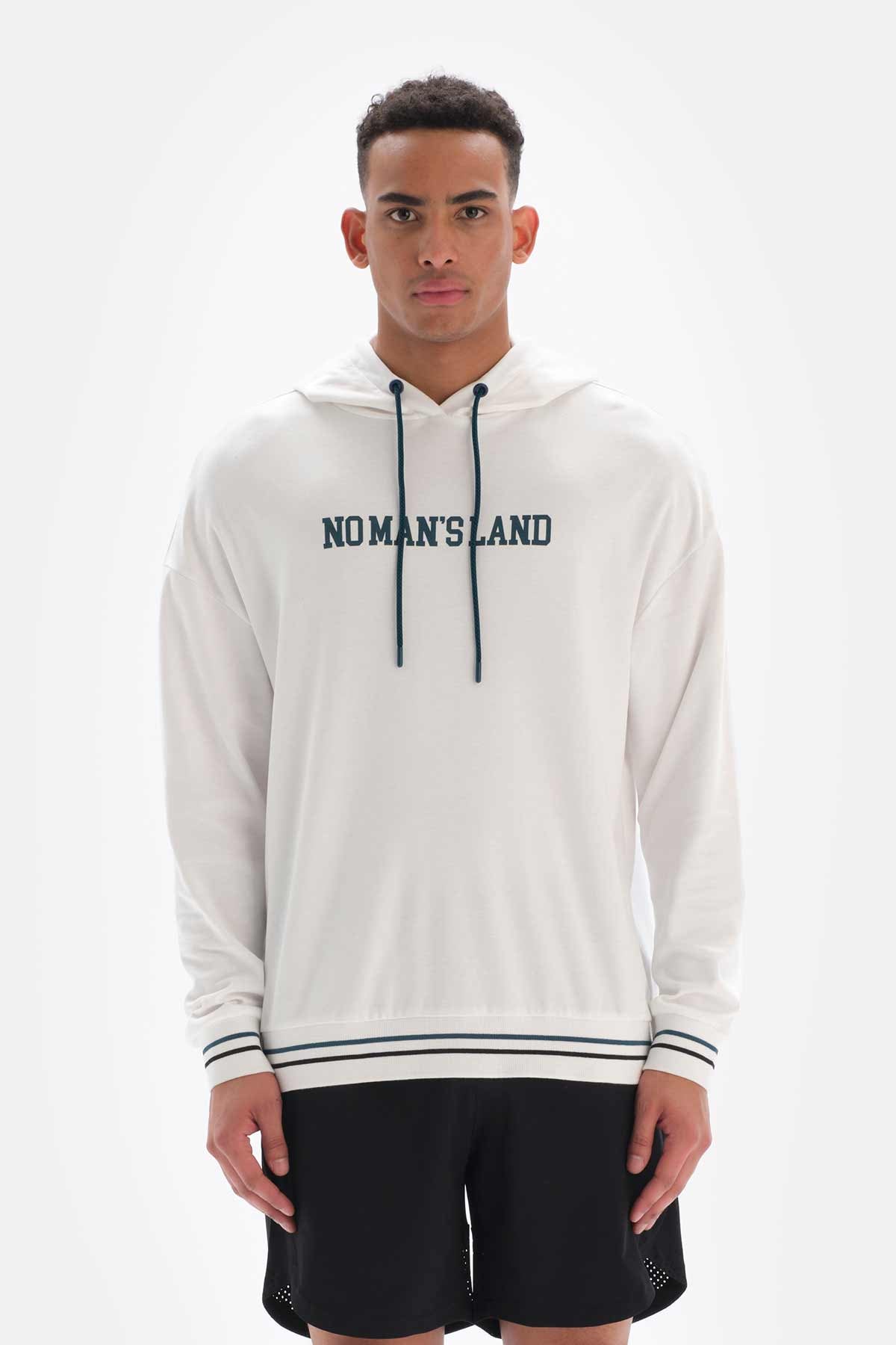 Beyaz Dagi Active Kapüşonlu Pamuklu Sweatshirt